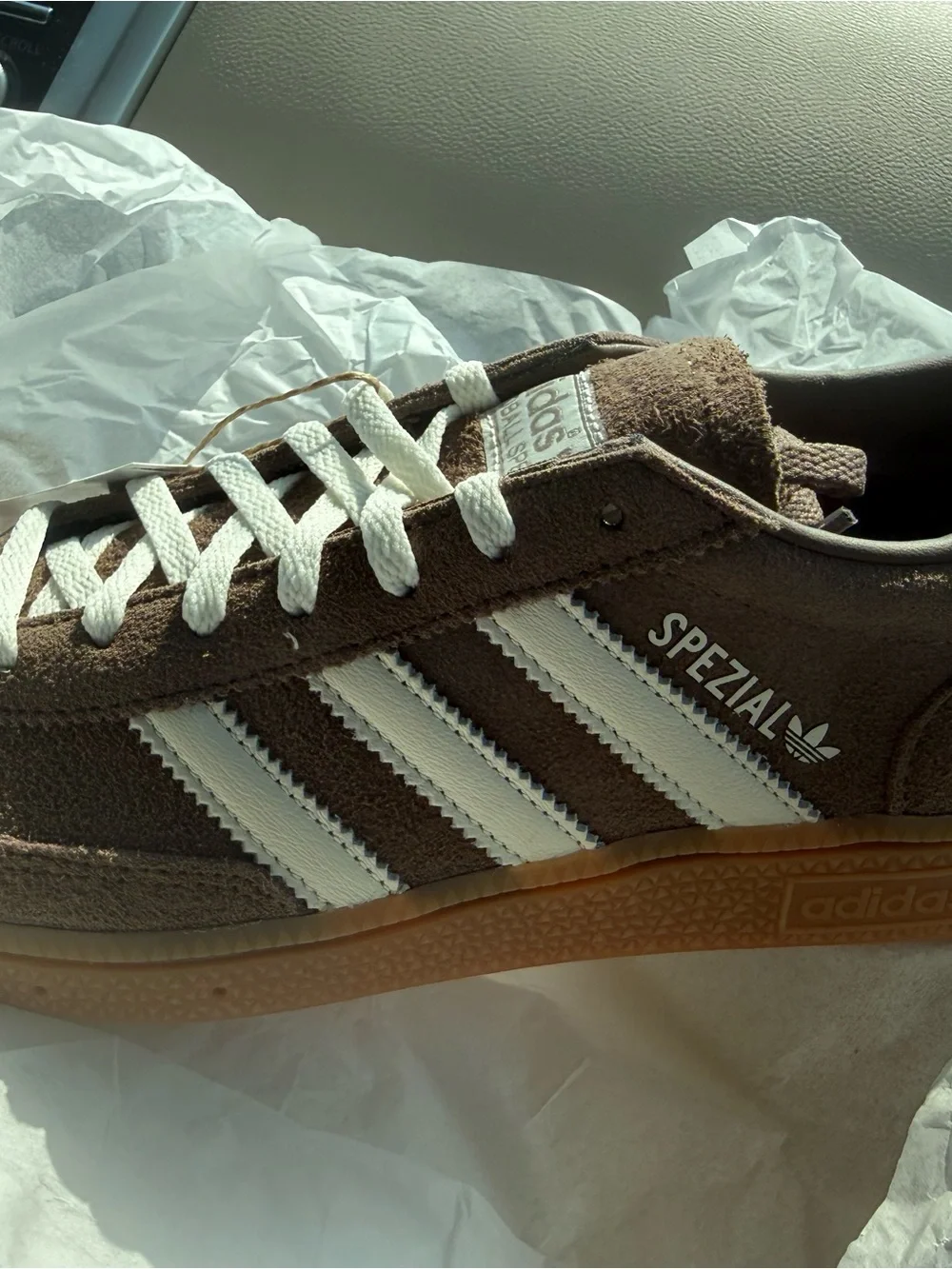 Adidas Spezial Suede Shoes in Brown/White - Picture 2 of 3